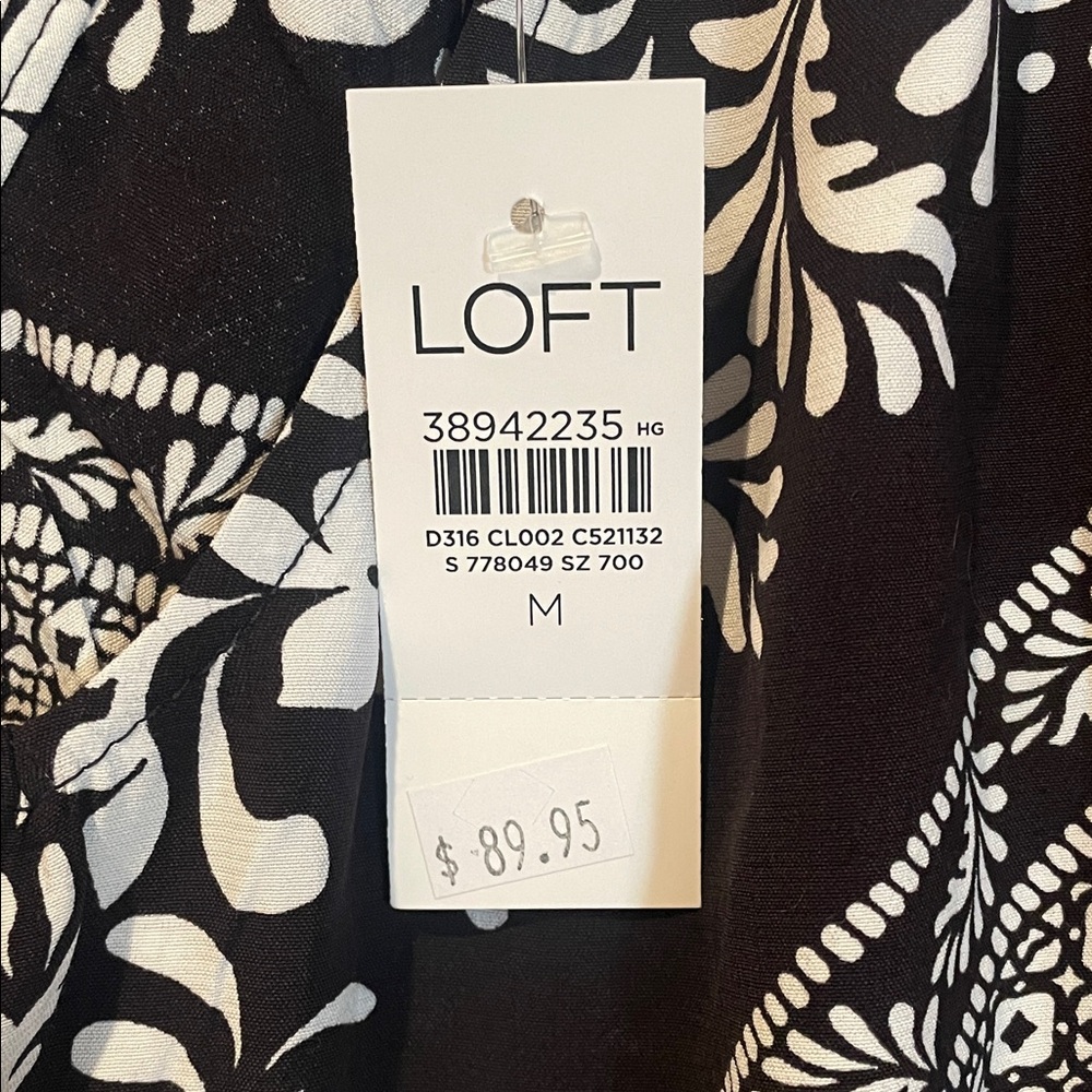 NWT Loft Black and White Women's Dress - Picture 5 of 5